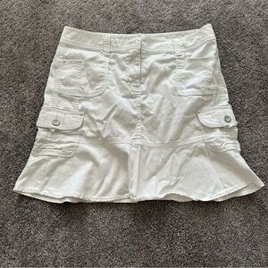 WHBM White Cargo Skirt